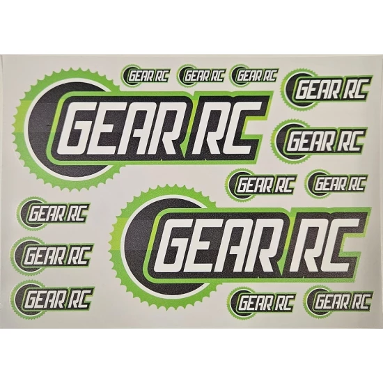 Stickers GearRC voorgesneden 215x155mm