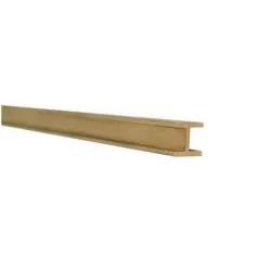Messing H-Profiel 3x3 mm , lengte 50 cm