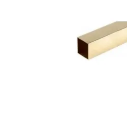 Messing Vierkant buis 5x5x0,3 mm , lengte 50 cm