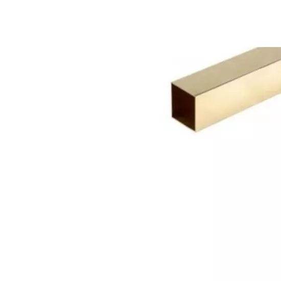 Messing Vierkant buis 10x10x1 mm , lengte 50 cm
