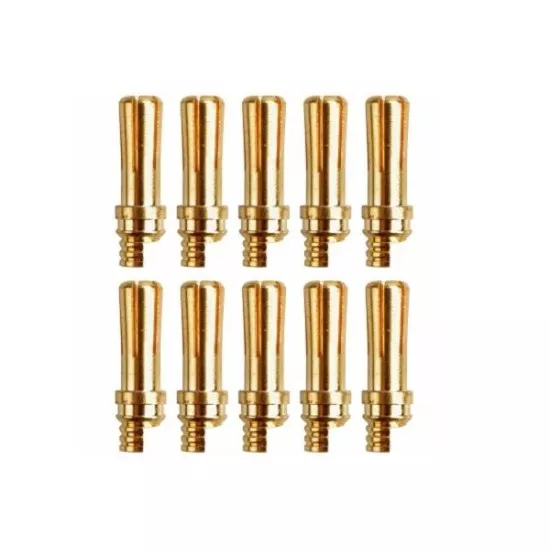 Goudcontact stekkers rond 5 mm 10 stuks