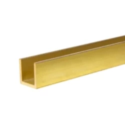 Messing U-Profiel 1x1 mm , lengte 50 cm