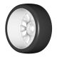 1:8 GT T04 SLICK XM7 Medium hard– Gemonteerd op nieuwe 20-spaaks stijve witte velg – 1 Paar