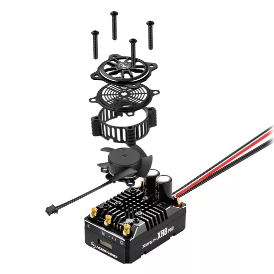  Hobbywing Xerun XR8 Pro G3 Borstelloze ESC 200A, 2-4s LiPo, BEC 6A.
