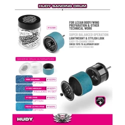 HUDY Professionele Aluminium Schuurtrommel met P120 Korrel - Medium