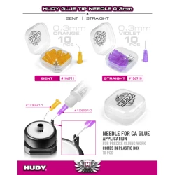 HUDY GLUE TIP NEEDLE 0.3MM - BENT (10)
