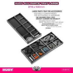 HUDY ALU PARTS TRAY LARGE 215x100mm