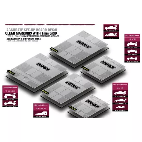 PLASTIC SET-UP BOARD DECAL 449x562mm - 1/8 OFF-ROAD & TRUGGY