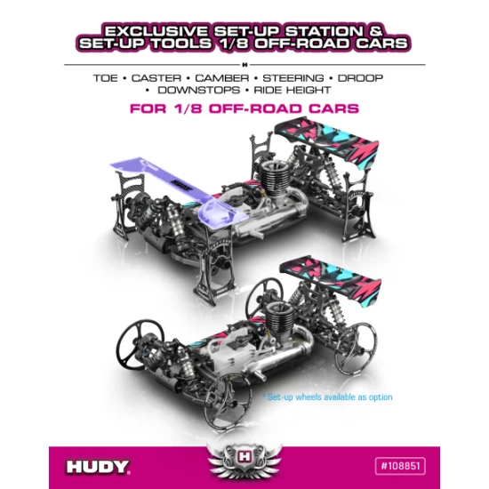 SET-UP STATION & SET-UP TOOLS  + CARRYING BAG FOR 1/8 OFF-ROAD CARS