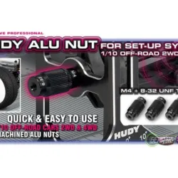 Alu Nut For 1/10 Off-Road Set-Up System (4), H108960
