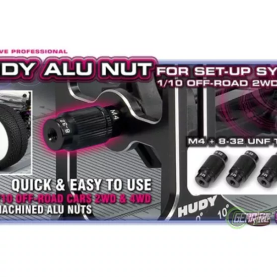 Alu Nut For 1/10 Off-Road Set-Up System (4), H108960