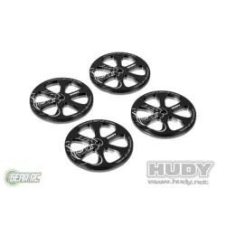 Alu Set-Up Wheel For 1/10 Rubber Tires (4), H109370