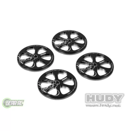 Alu Set-Up Wheel For 1/10 Rubber Tires (4), H109370