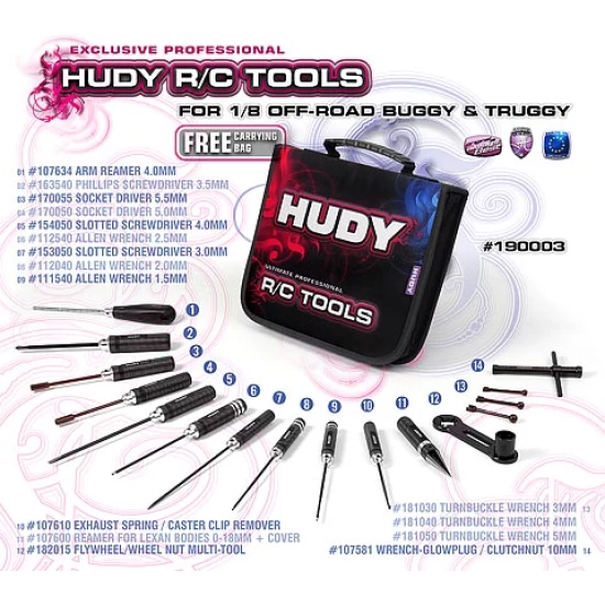 Set of Tools + Carrying Bag - for 1/8 Off-Road, H190003