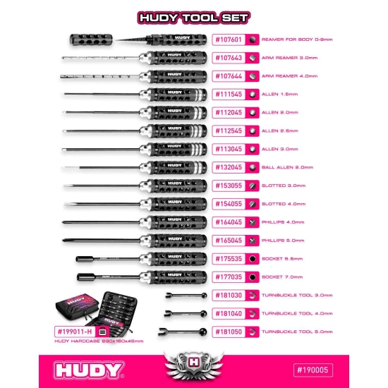 Hudy Limited Edition Tool Set + Carrying Bag, H190005