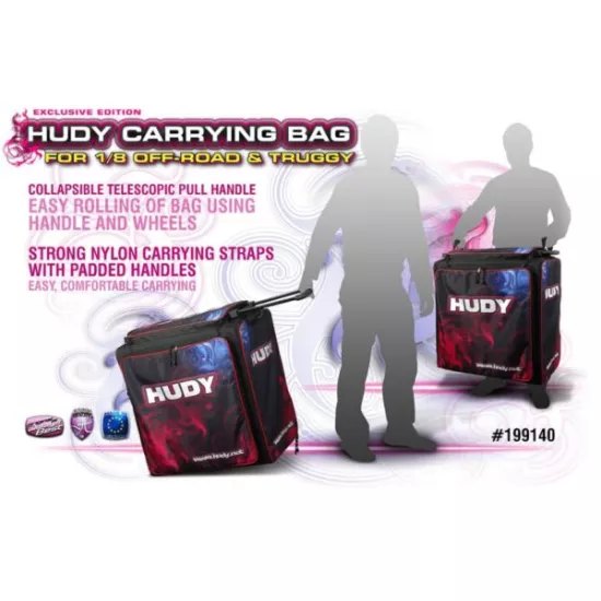 Hudy 1/8 Off-Road & Truggy Carrying Bag + Tool Bag - Exclusi, H199140