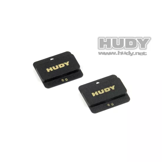 HUDY LIPO CHASSIS BALANCING WEIGHTS 6g - LOW CG (2)