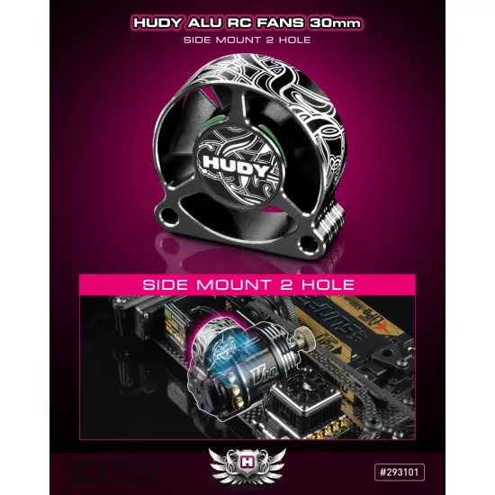 HUDY ALU RC FAN 30MM - SIDE MOUNT 2 HOLE