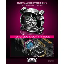 HUDY ALU RC FAN 30MM - TOP/SIDE MOUNT 4 HOLE