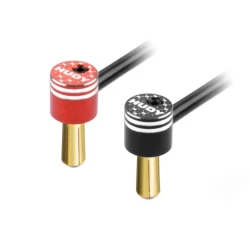 HUDY ALU BULLET PLUG BLACK & RED WITH 5MM GOLDEN BULLETS - SET