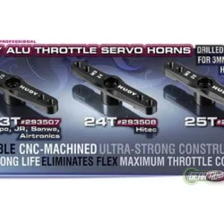 ALU THROTTLE SERVO HORN 1/8 OFF-ROAD HITEC - 24T (M3 THREAD)