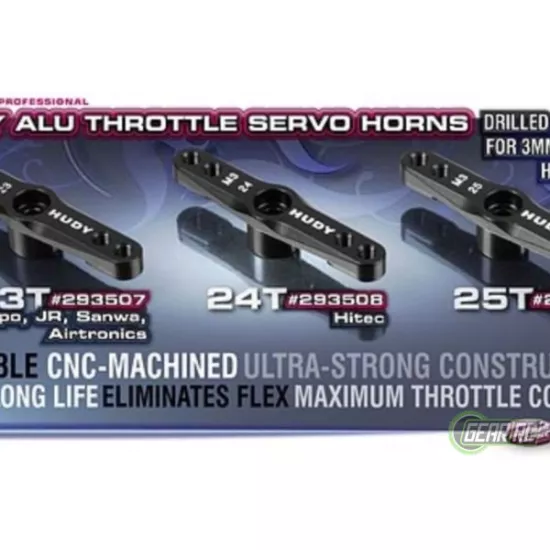 ALU THROTTLE SERVO HORN 1/8 OFF-ROAD HITEC - 24T (M3 THREAD), H293508