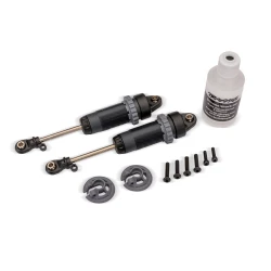Shocks, GTR xx-long (steel gray) (assembled, without springs) (2)