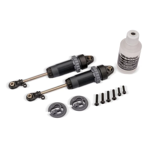 Shocks, GTR xx-long (steel gray) (assembled, without springs) (2)