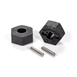 Wheel hubs, hex (2)/ stub axle pins (2), TRX1654