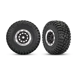 1.4" Black & Chrome Wheels w/ BFG Mud-Terrain Tires (2)