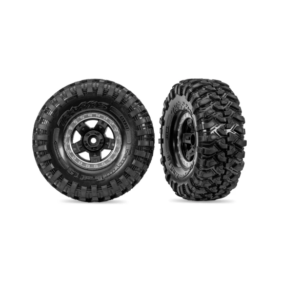 1.9" Black TRX-4 Wheels w/ Canyon Trail Tires (2)