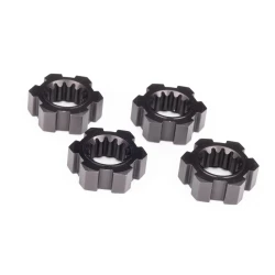 Wheel hubs, hex, aluminum (gray-anodized) (4)