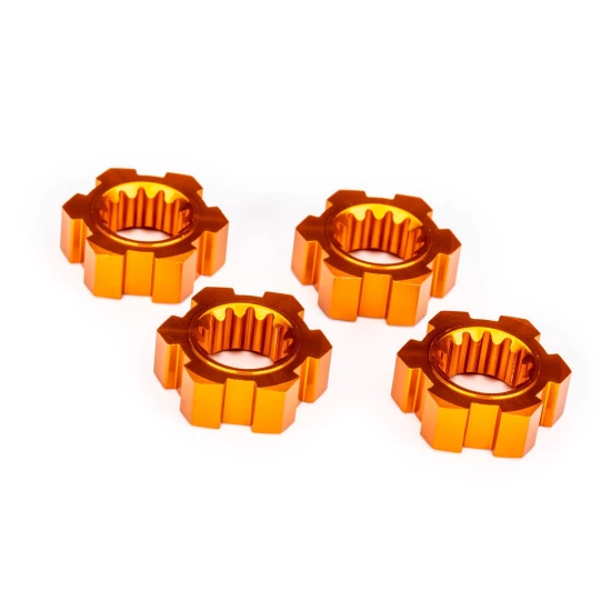 24 mm oranje aluminium gegroefde wielhex-naven (4)