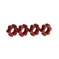 24 mm rode aluminium gegroefde wielhex-naven (4)