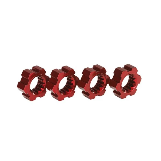 24 mm rode aluminium gegroefde wielhex-naven (4)