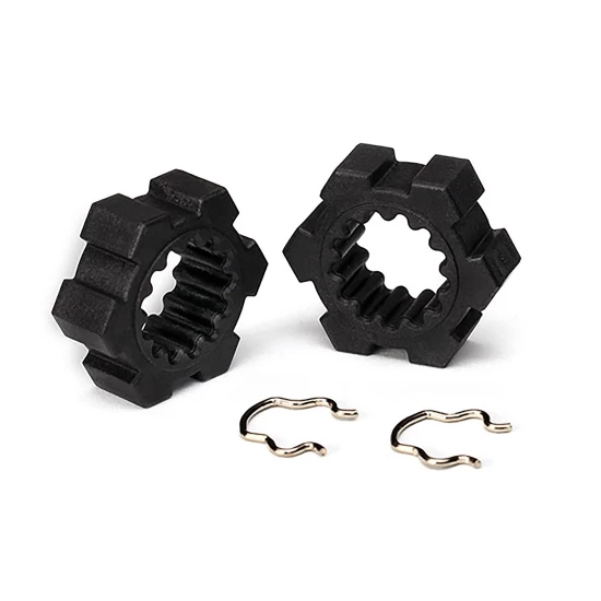 Wheel hubs, hex (2)/ hex clips (2)