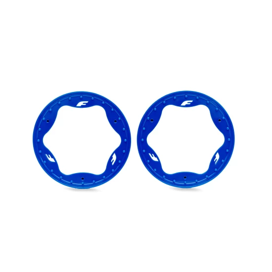 Beadlock rings, front, blue (3.5