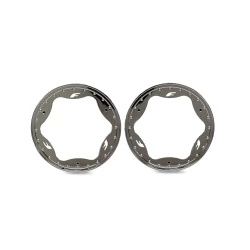 Beadlock rings, front, chrome (3.5
