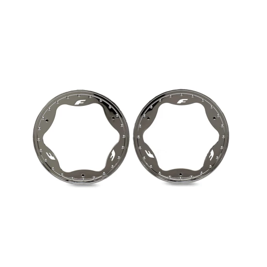 Beadlock rings, front, chrome (3.5