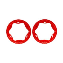 Beadlock rings, front, red (3.5