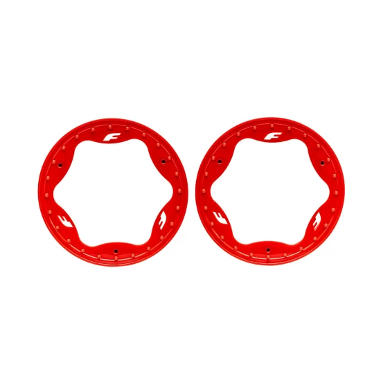 Beadlock rings, front, red (3.5