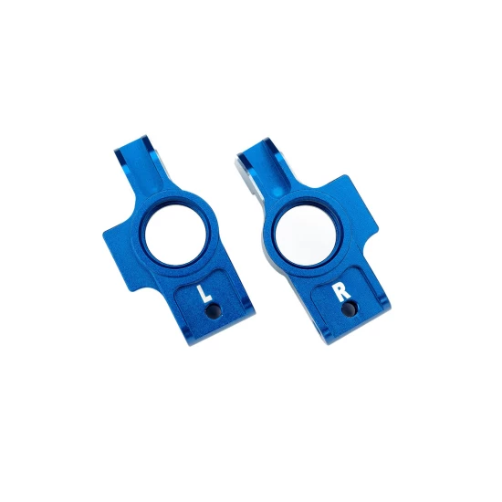 4-Tec blauwe aluminium stub axle carriers (L&R)