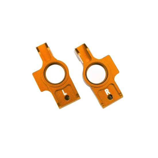 4-Tec oranje aluminium stub axle carriers (L&R)