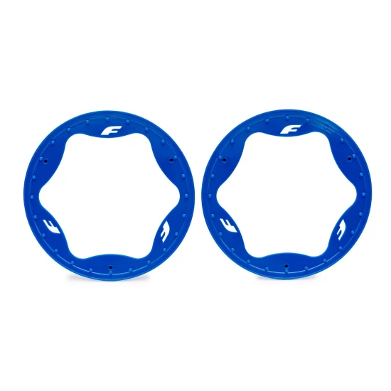 Beadlock rings, rear, blue (4.3