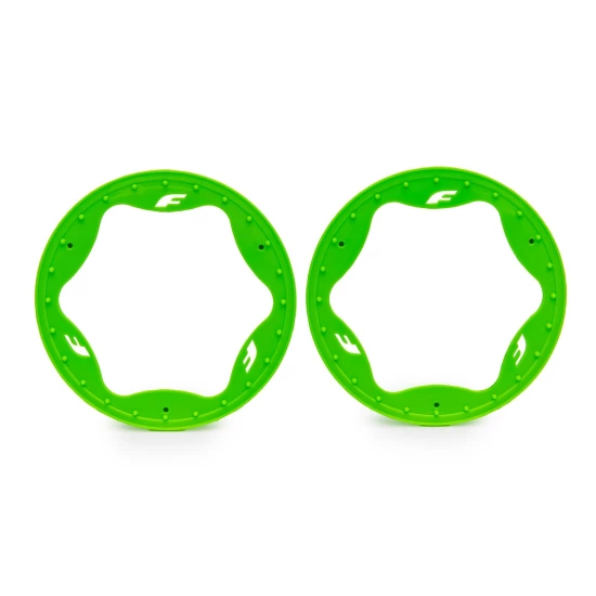 Beadlock rings, rear, green (4.3