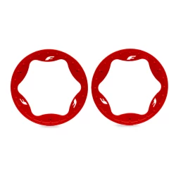 Beadlock rings, rear, red (4.3