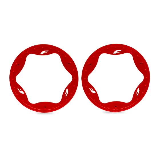 Beadlock rings, rear, red (4.3
