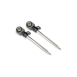 Shock shafts, GT-Maxx, 72mm (assembled with rod ends & hollow balls) (steel, chrome finish)