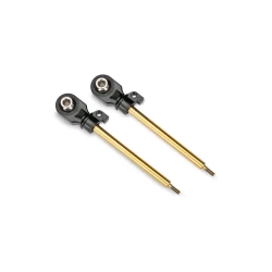 Shock shafts, GT-Maxx, 72mm (assembled with rod ends & hollow balls) (TiN-coated) (2)