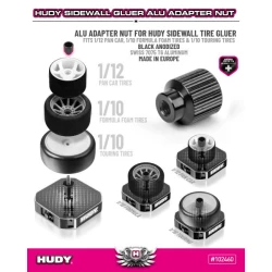 ALU ADAPTER FOR 1/12 PAN CAR & 1/10 FORMULA TIRE
